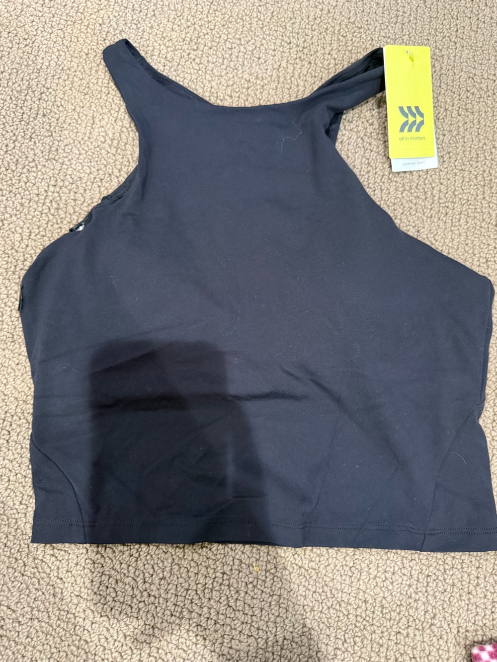 all in motion Navy High-Neck Cropped Tank